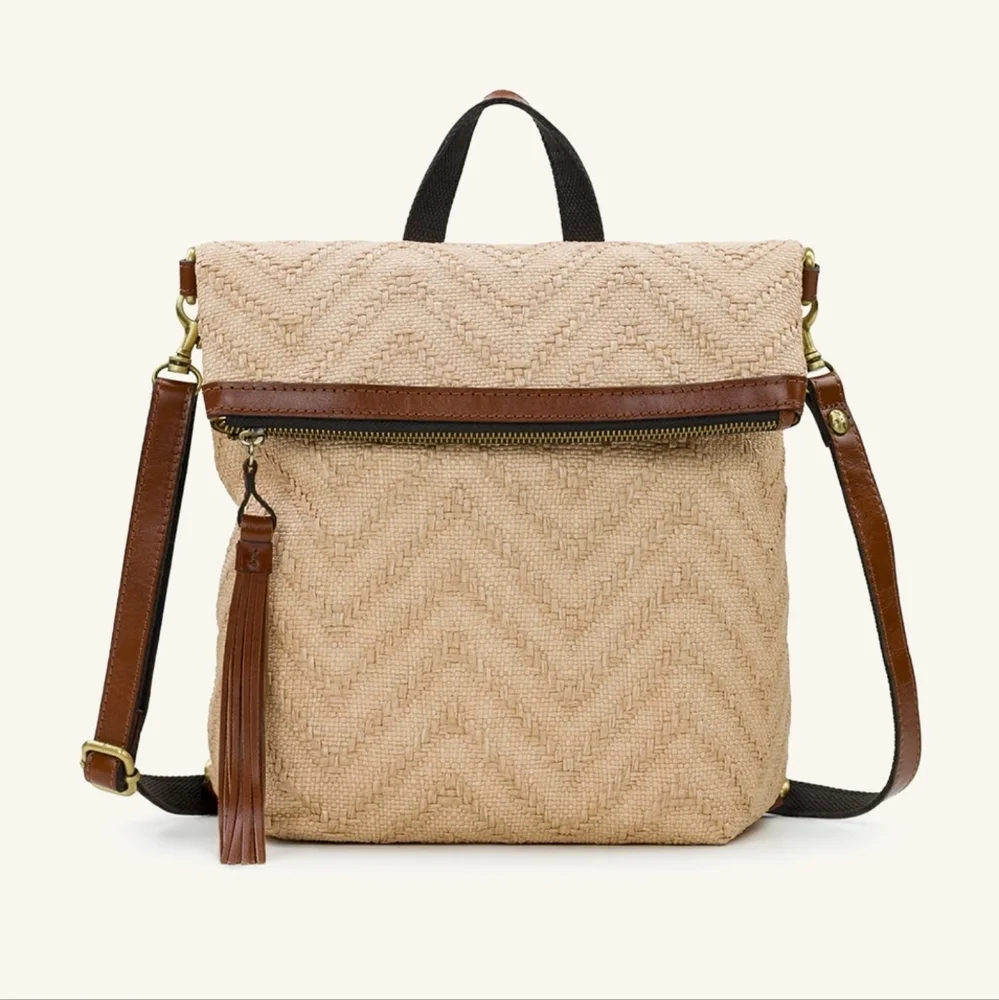 Patricia Nash Natural Zig Zag Woven Luzille Backpack